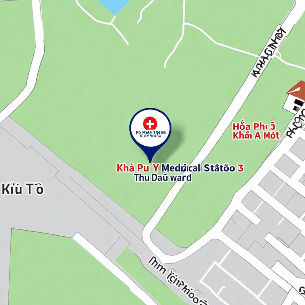 Vị trí chính xác của Trạm Y Tế P. Hòa Phú tại Khu Phố 3, Thủ Dầu Một trên bản đồ